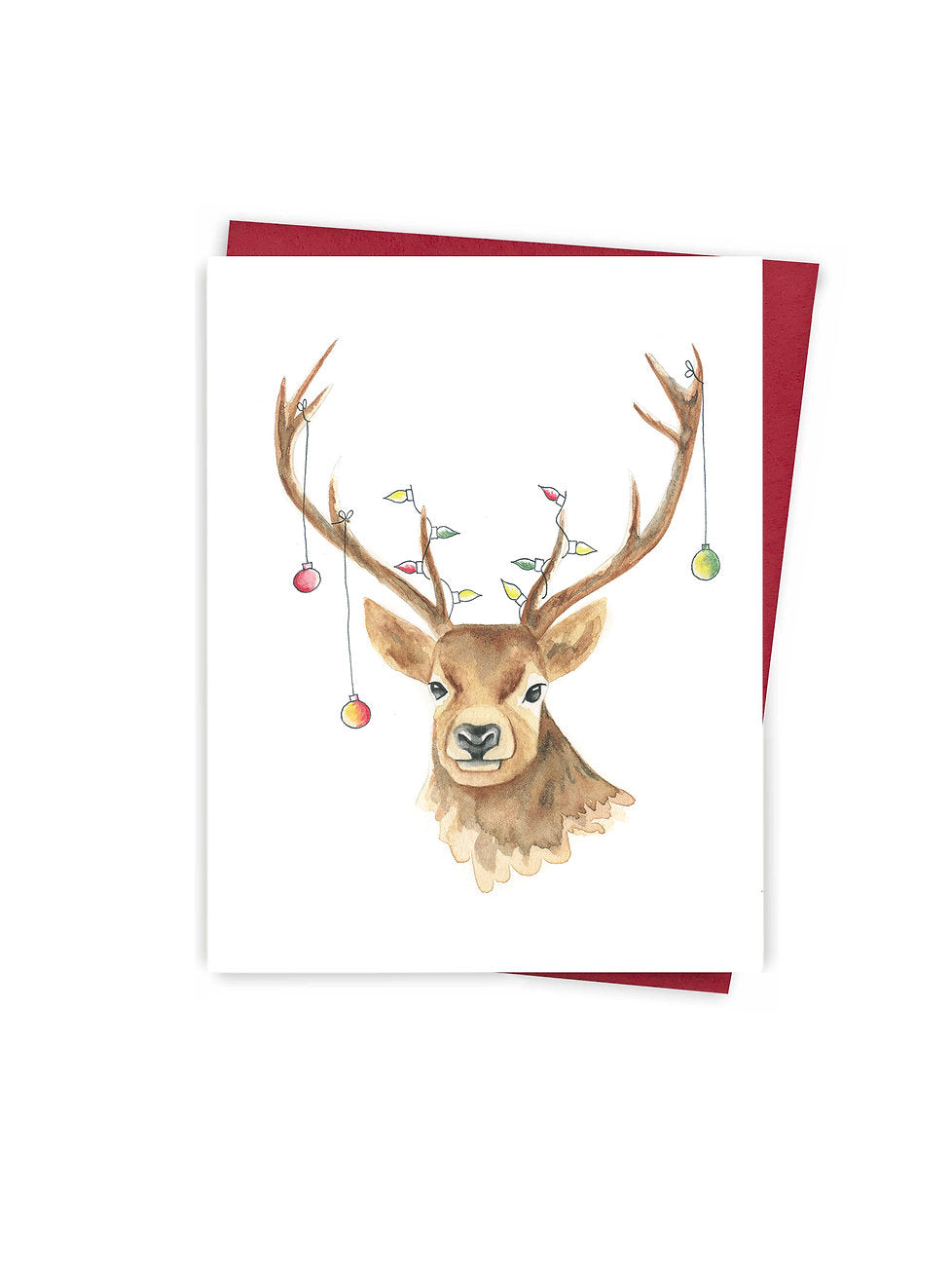 Deer Head Christmas Card