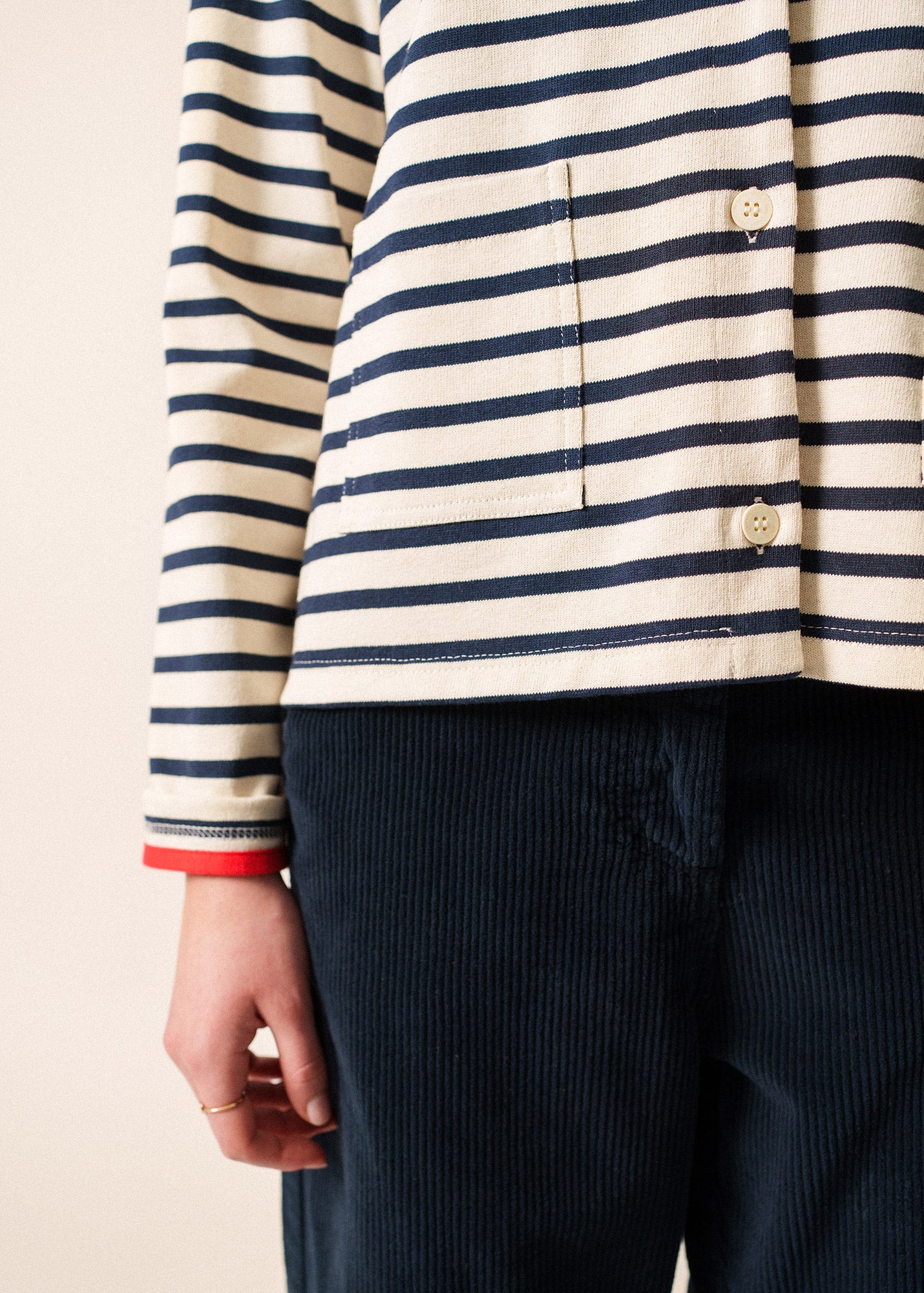 Saint James Mericardi Stripe Cardigan