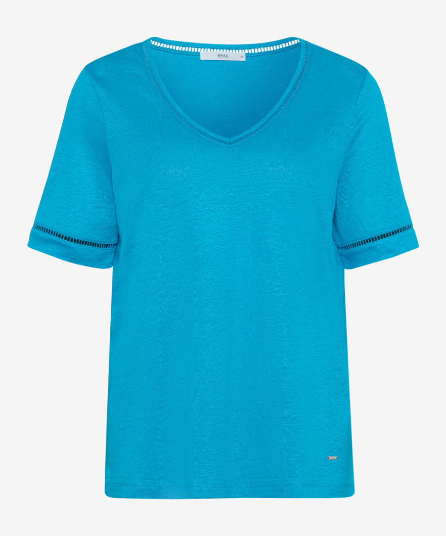 Brax Carry V-Neck Linen Top