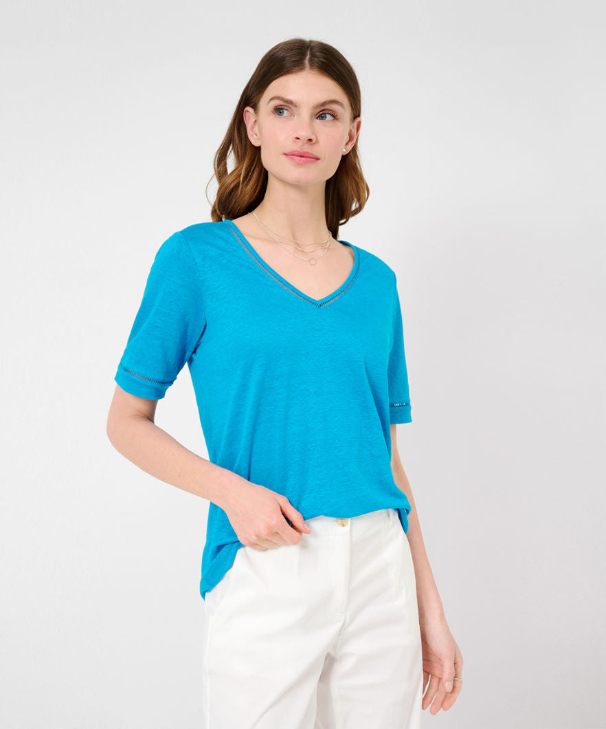 Brax Carry V-Neck Linen Top