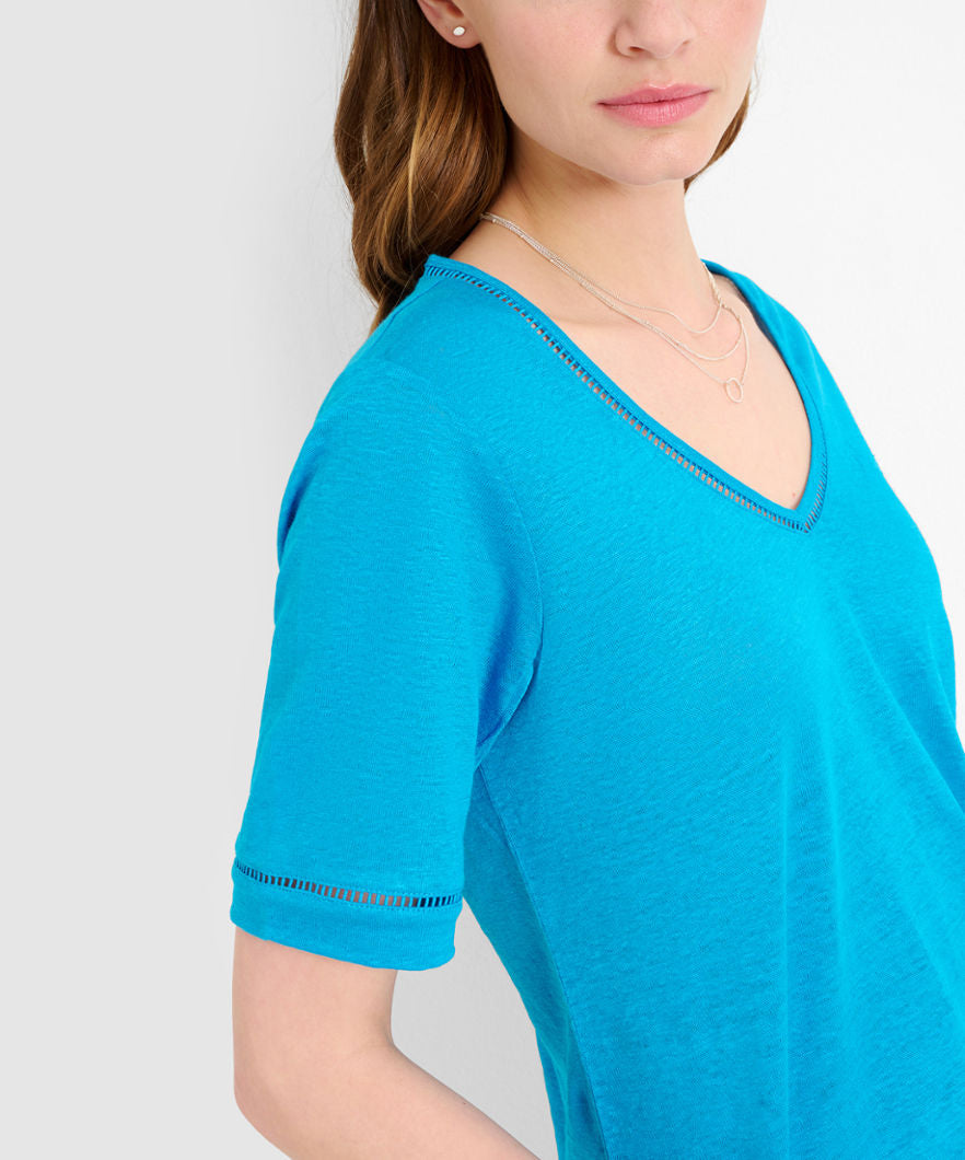 Brax Carry V-Neck Linen Top