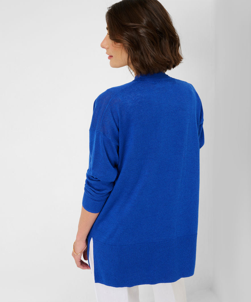 Blue open front cardigan best sale