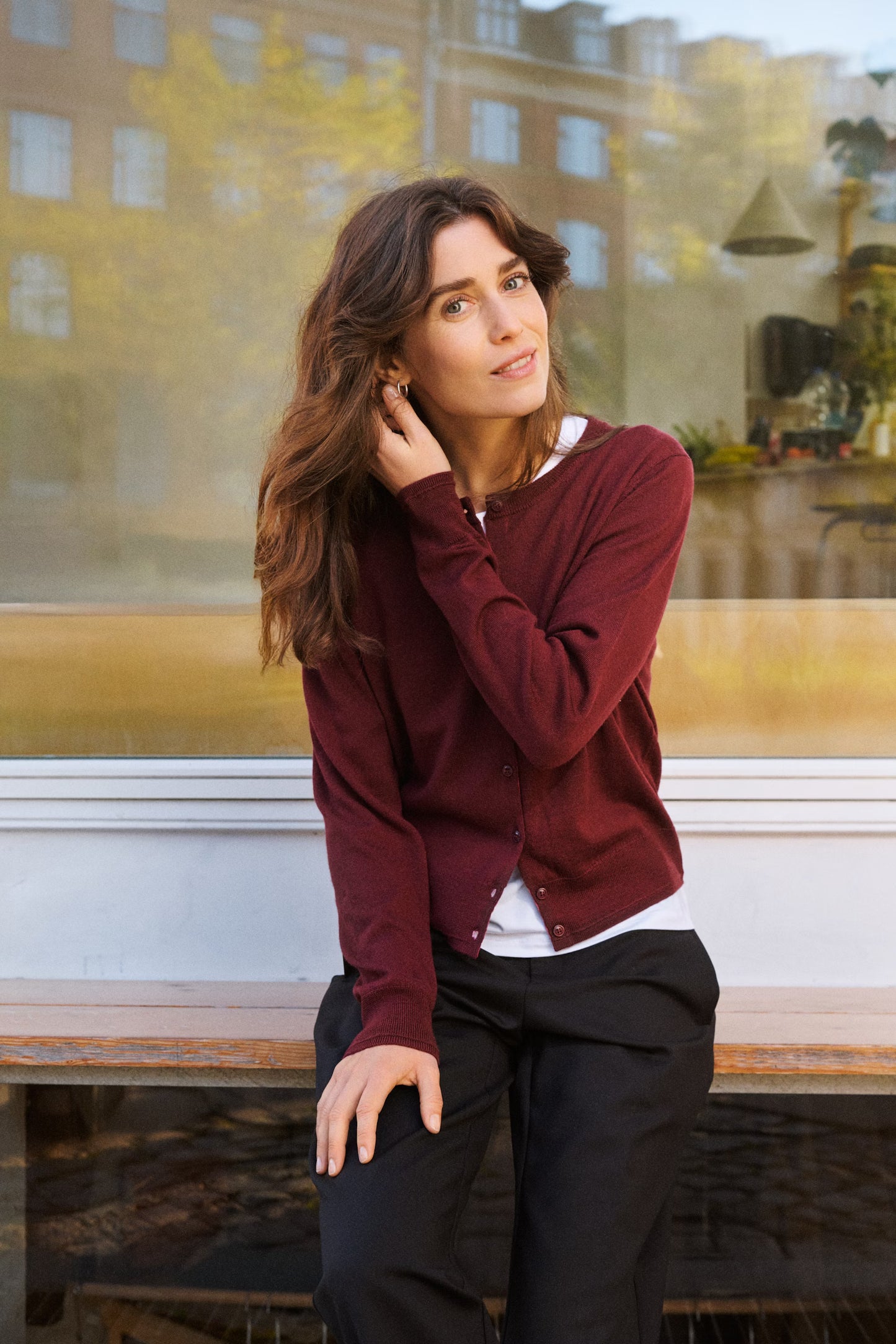 Part Two Noelani Fine Knit Wool Cardigan