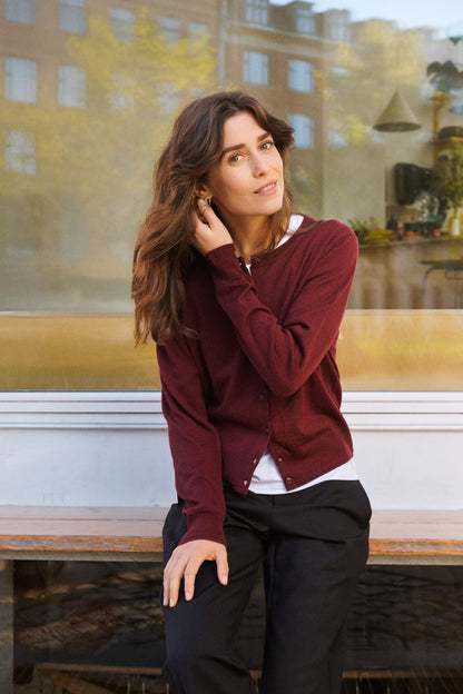 Part Two Noelani Fine Knit Wool Cardigan