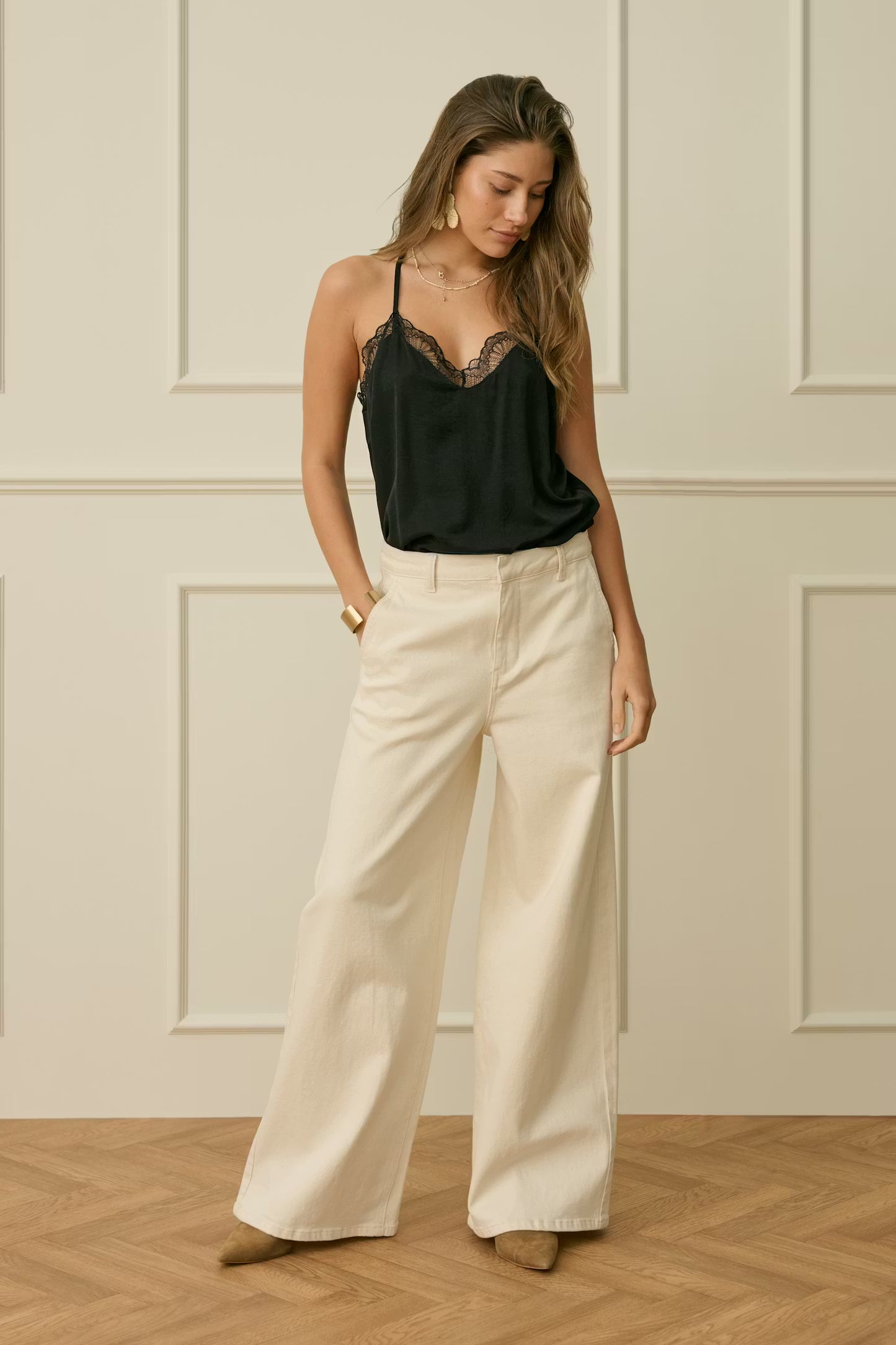 Cream Visti Twill Pant