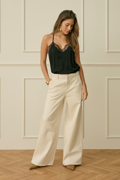 Cream Visti Twill Pant