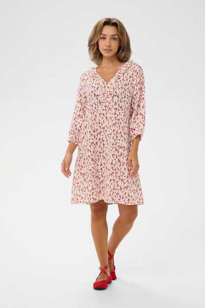 Cream Bellis Frill Dress