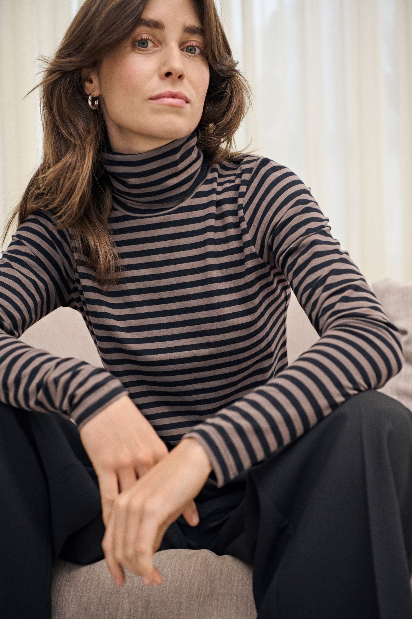 Part Two Efinas Jersey Turtleneck Top