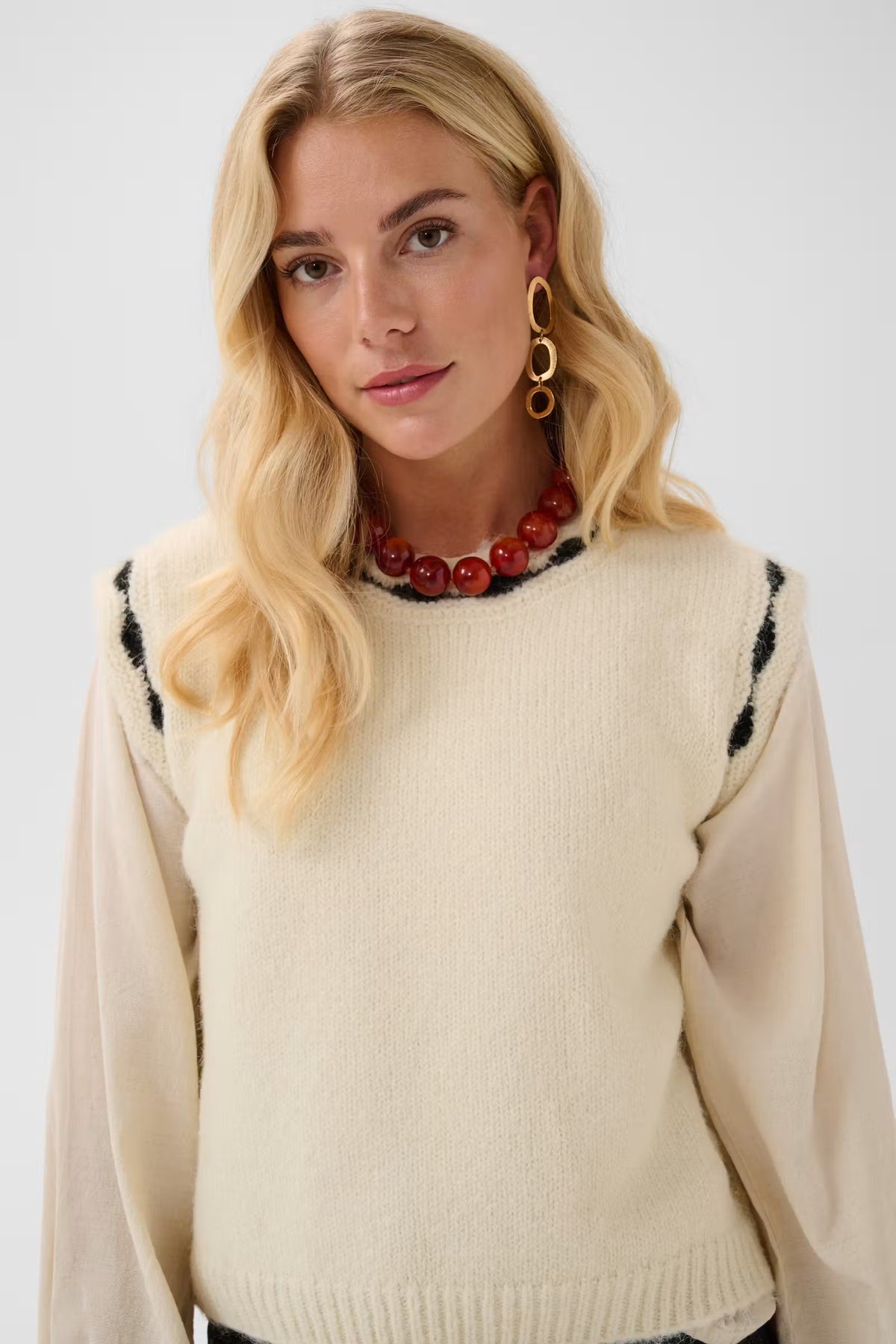 CREAM Rosy Knit Slipover
