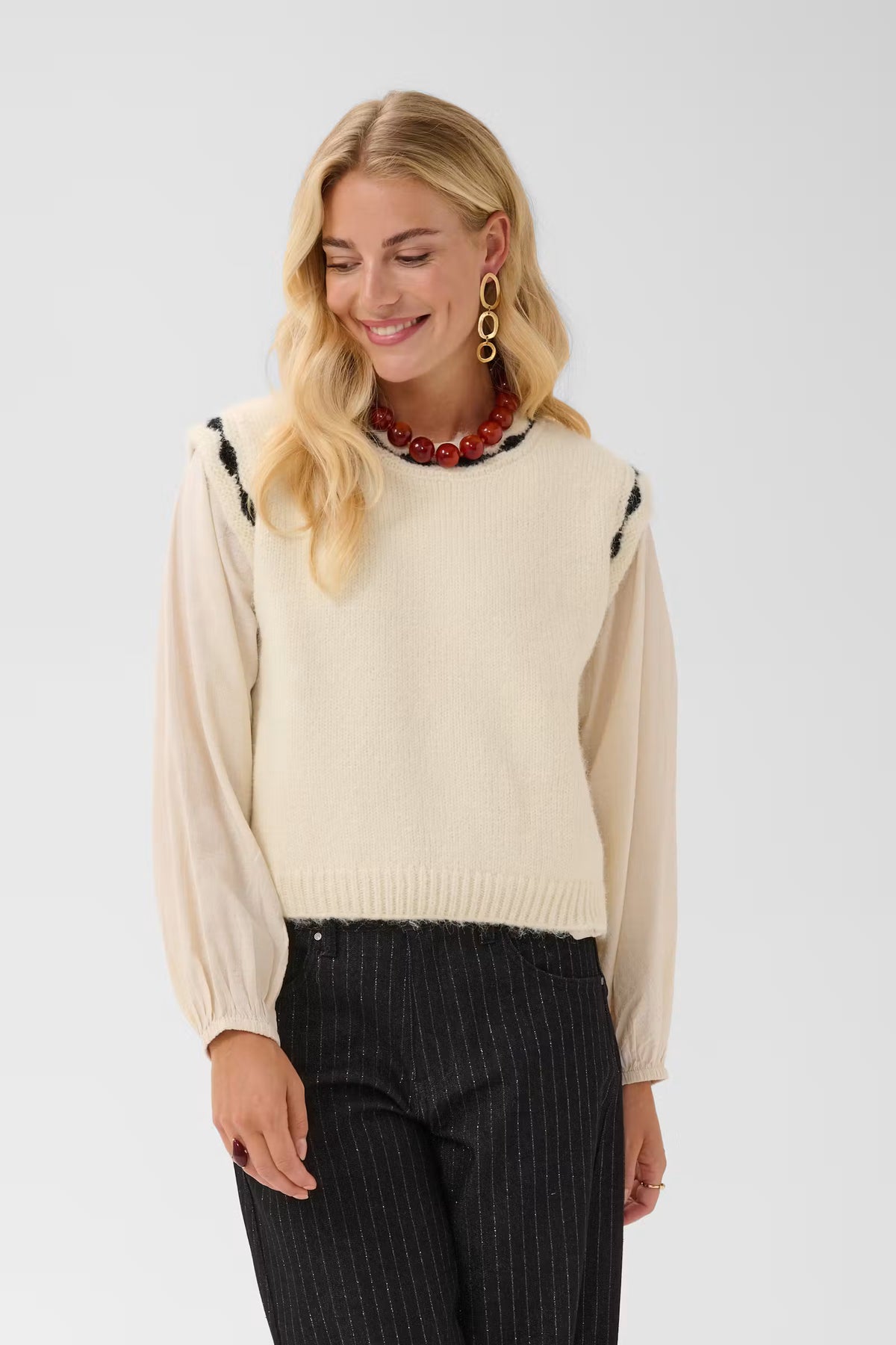 CREAM Rosy Knit Slipover