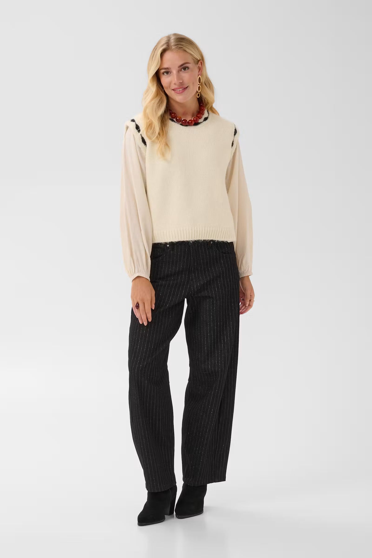CREAM Rosy Knit Slipover
