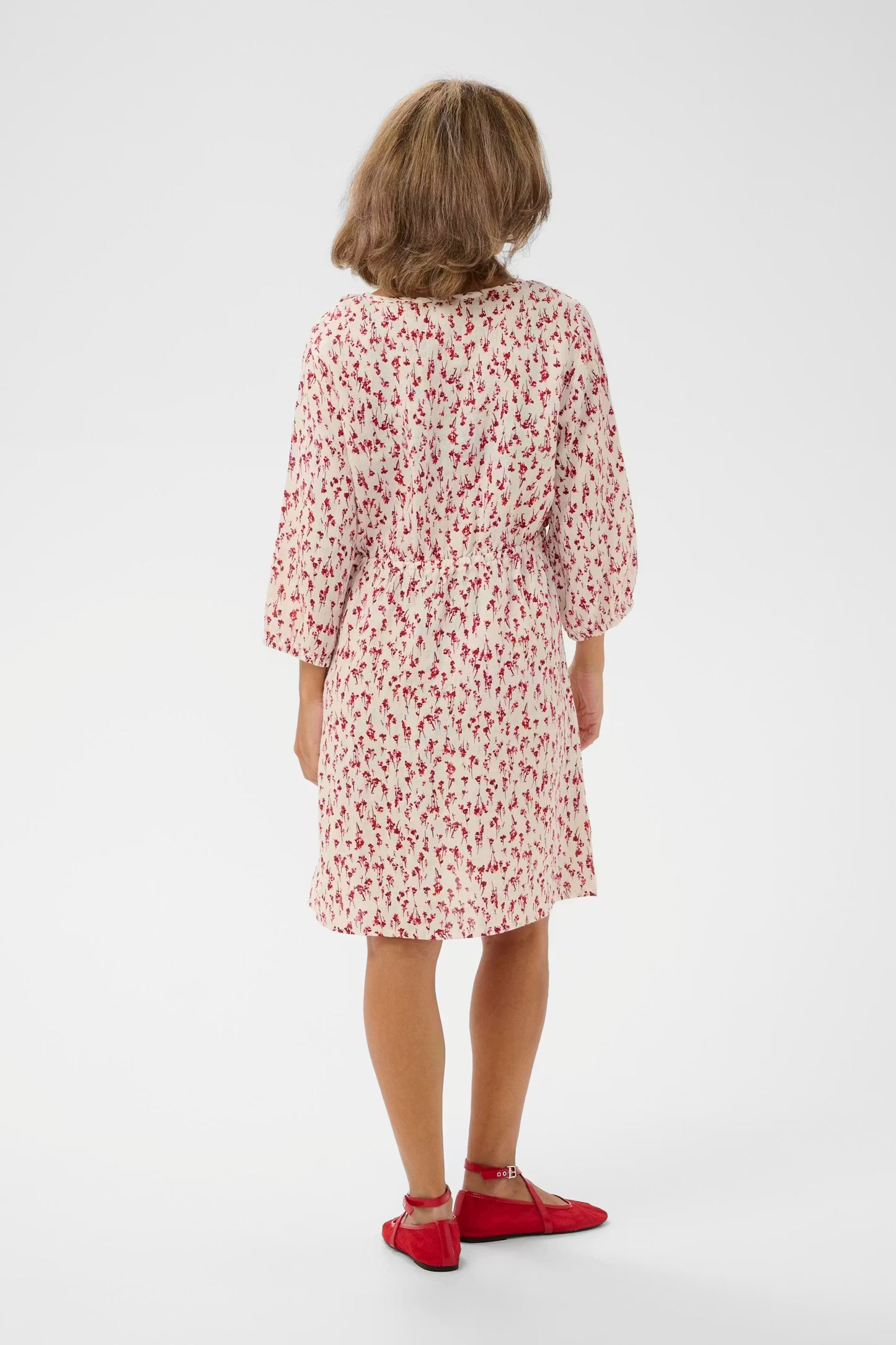 Cream Bellis Frill Dress