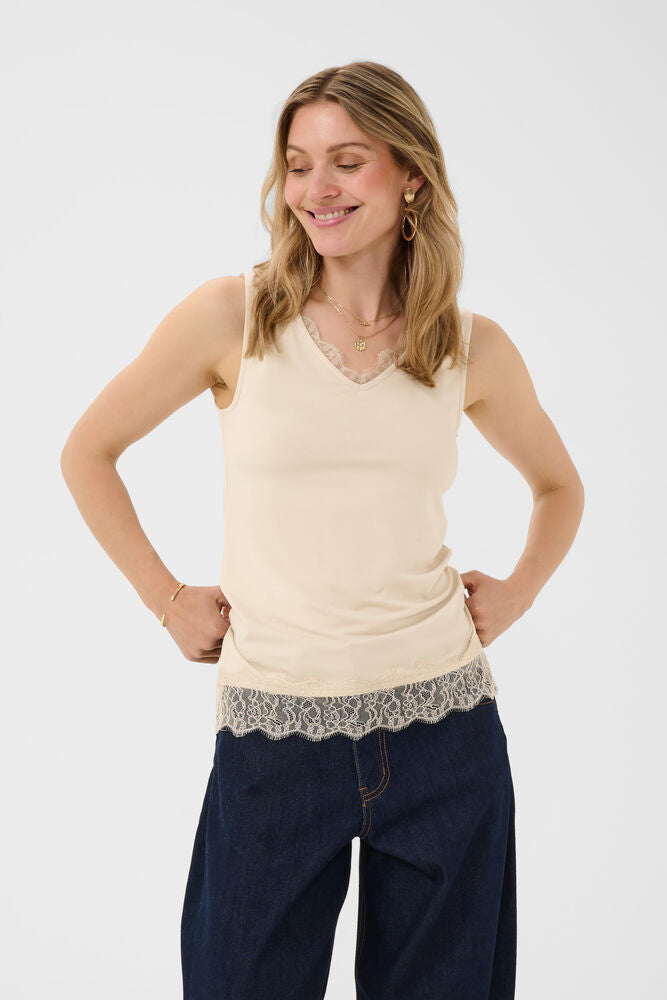 CREAM Alvaia Jersey Lave Top