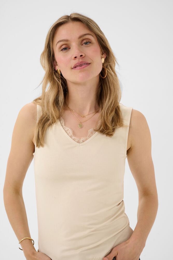 CREAM Alvaia Jersey Lave Top