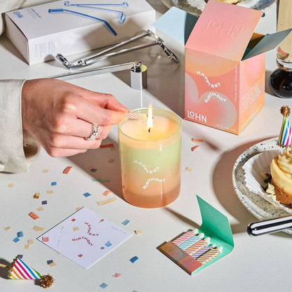 LOHN Birthday Candle - Champagne & Orange Zest
