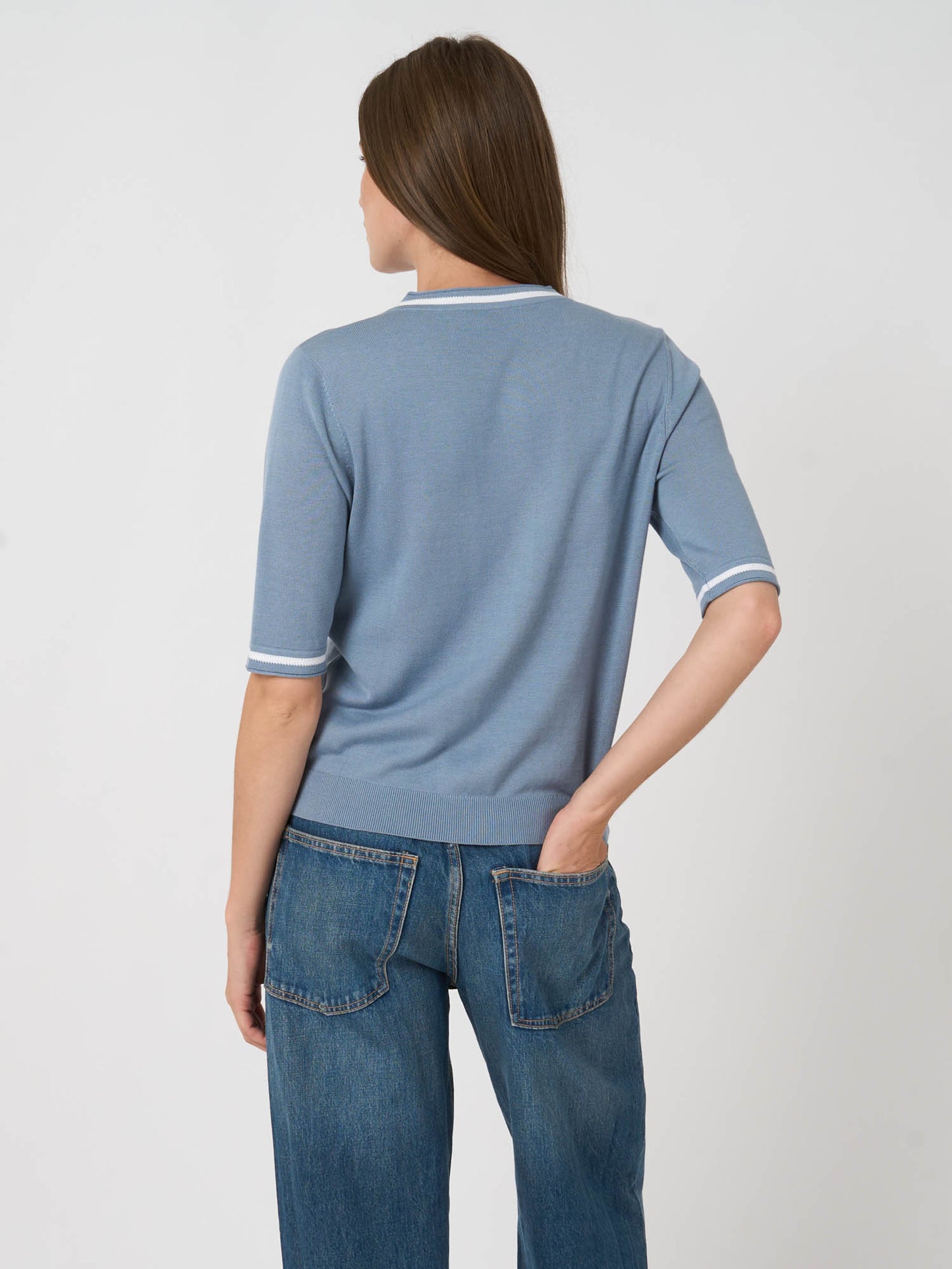 REPEAT Contrast Trim Cardigan