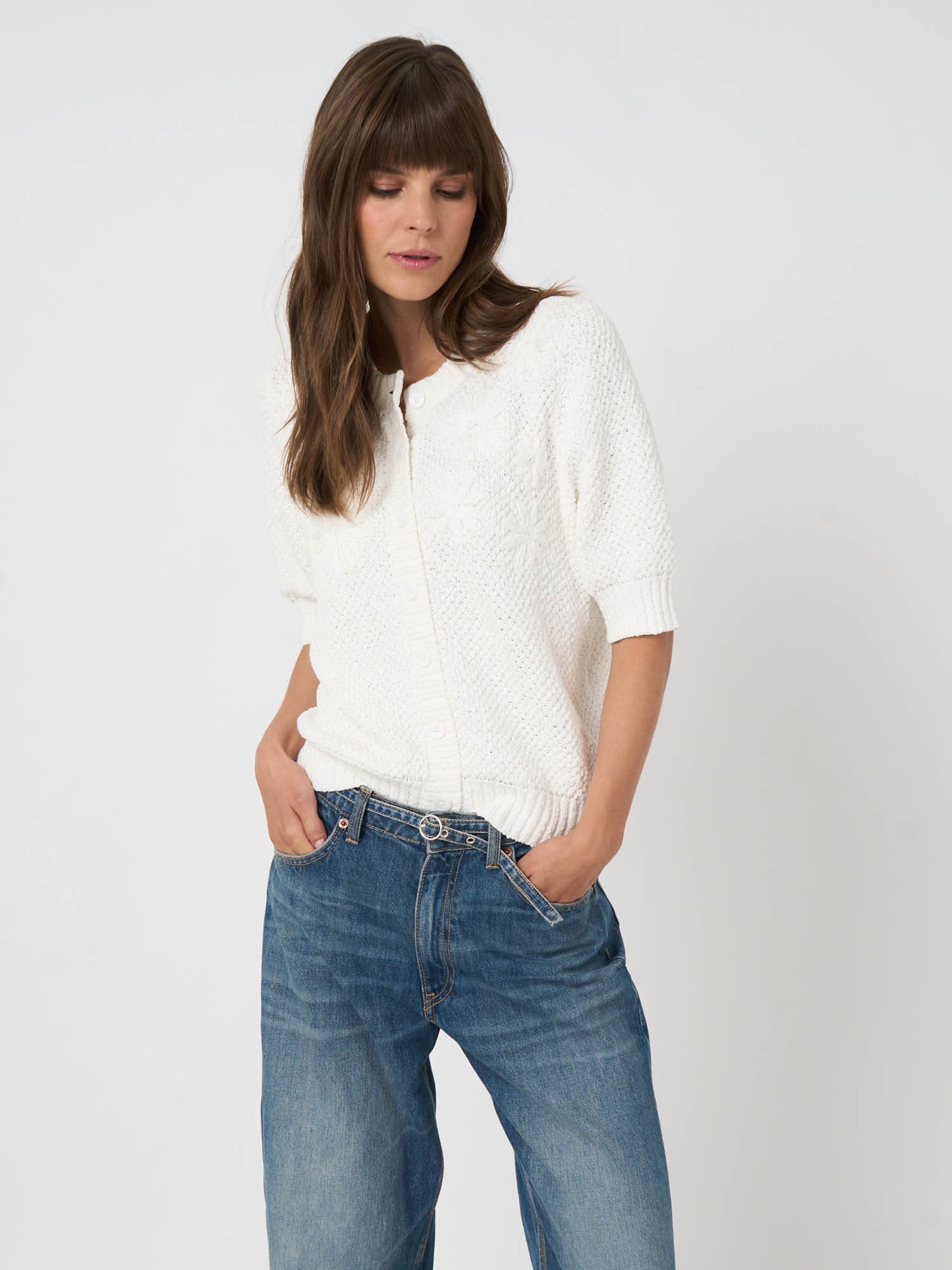 REPEAT Flower Embroidered