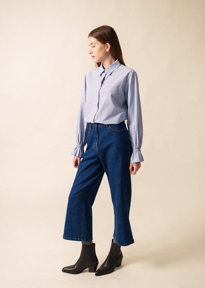 Saint James Celeste Ruffle Shirt