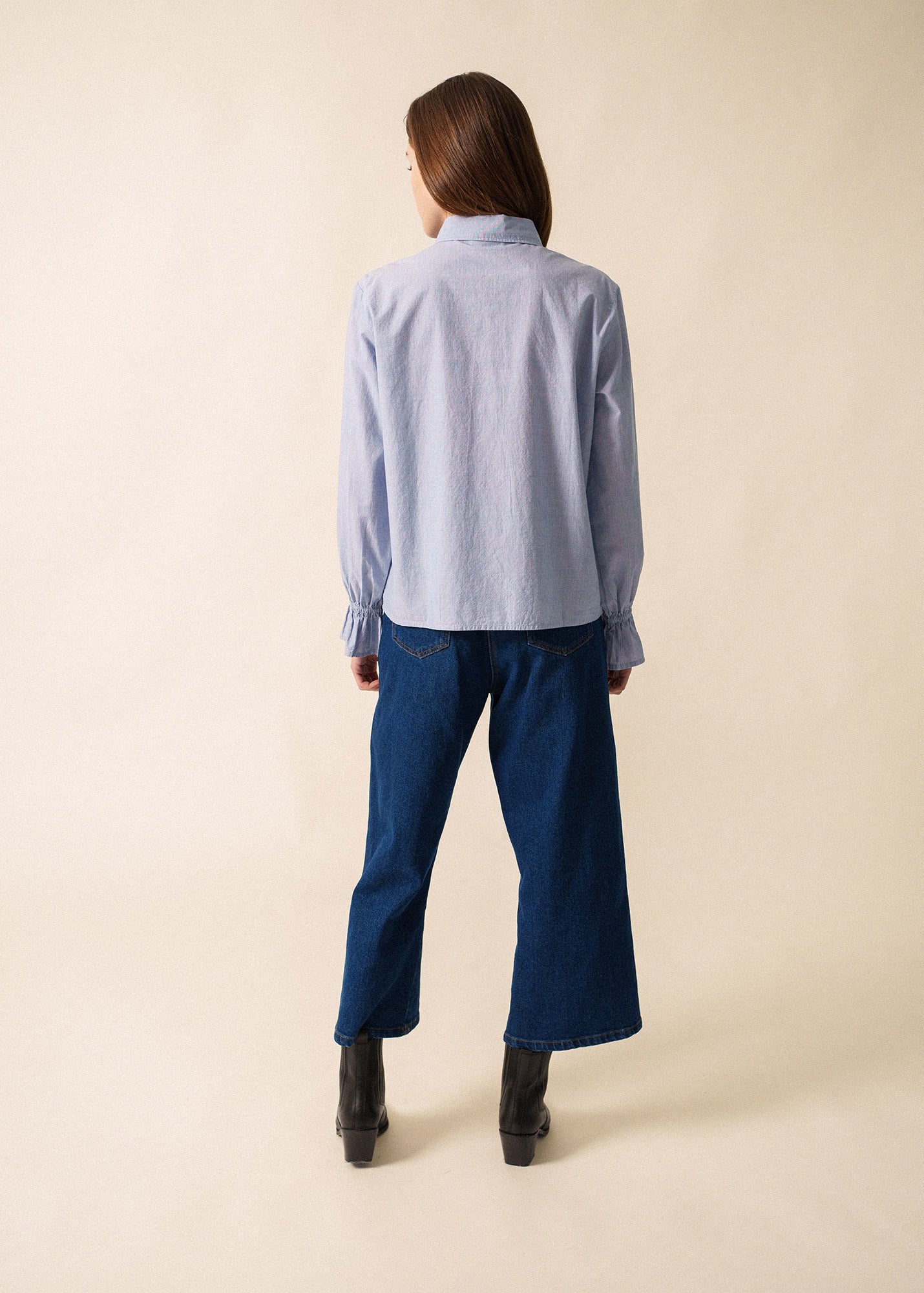 Saint James Celeste Ruffle Shirt