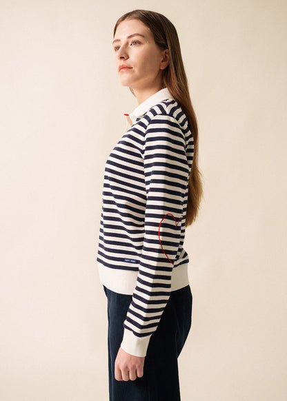 Saint James Nina Stripe Polo Top