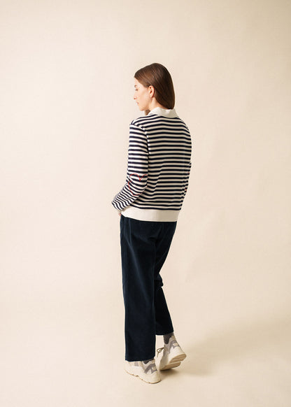 Saint James Nina Stripe Polo Top