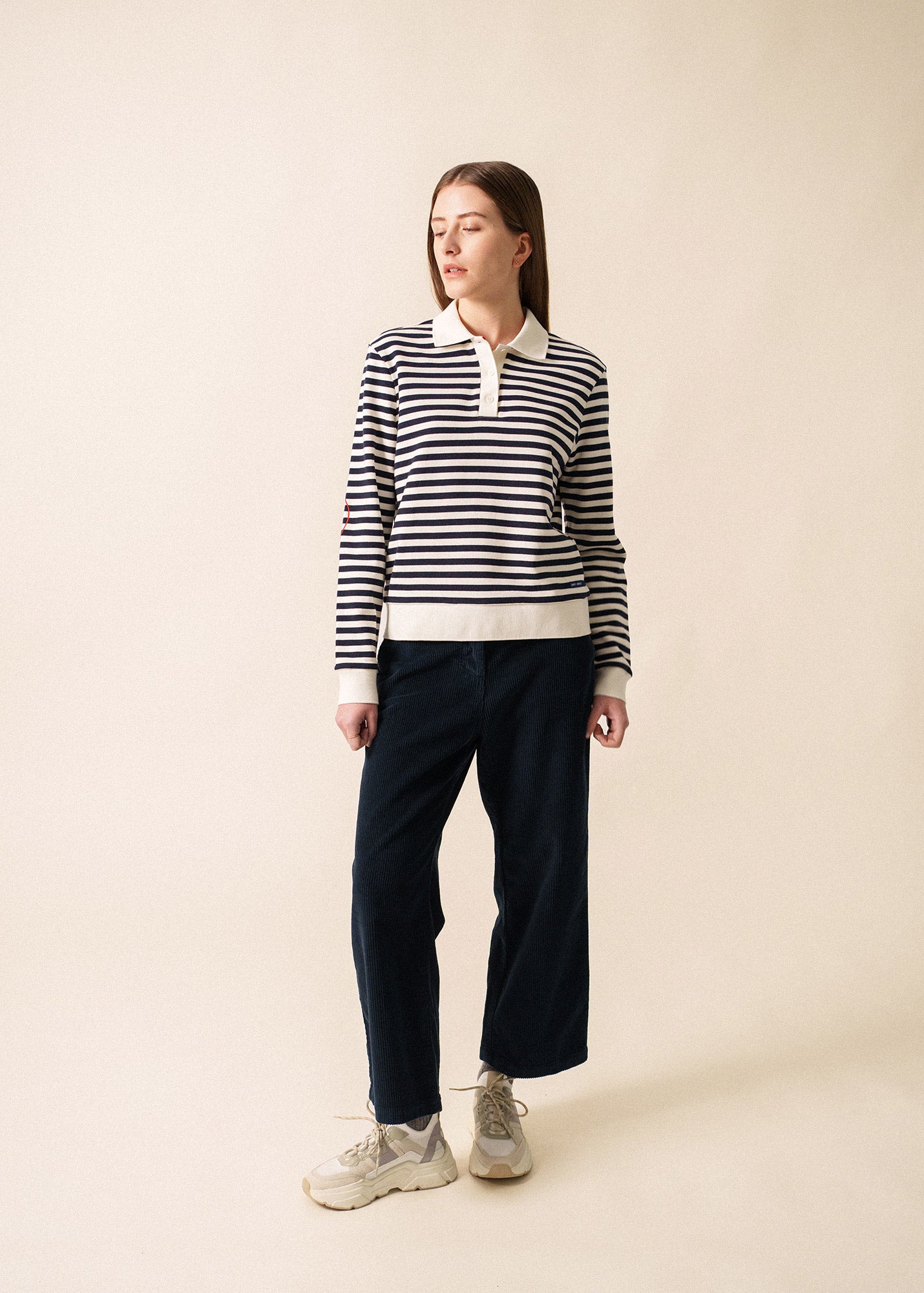 Saint James Nina Stripe Polo Top