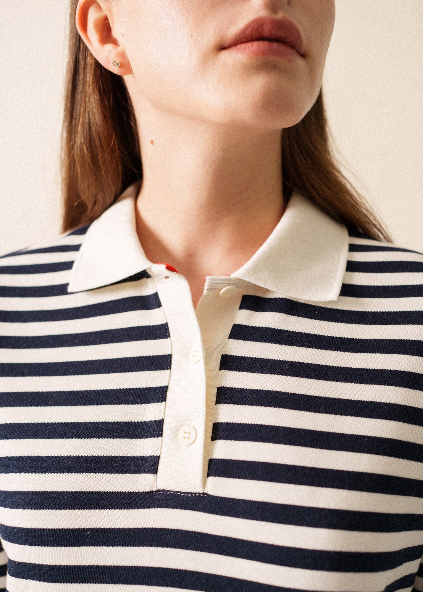Saint James Nina Stripe Polo Top