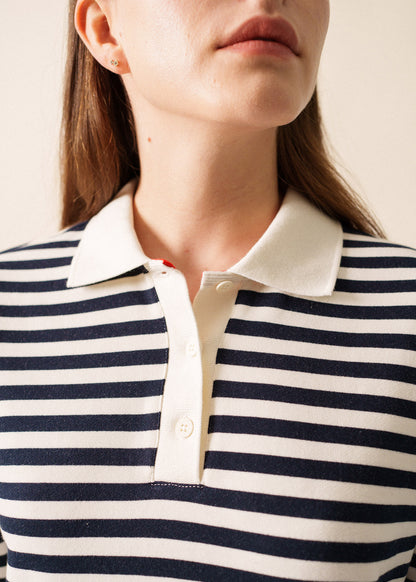Saint James Nina Stripe Polo Top