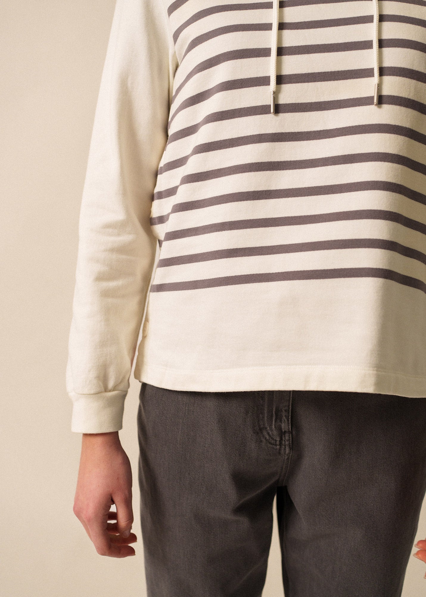 Saint James Norah Stripe Hoodie