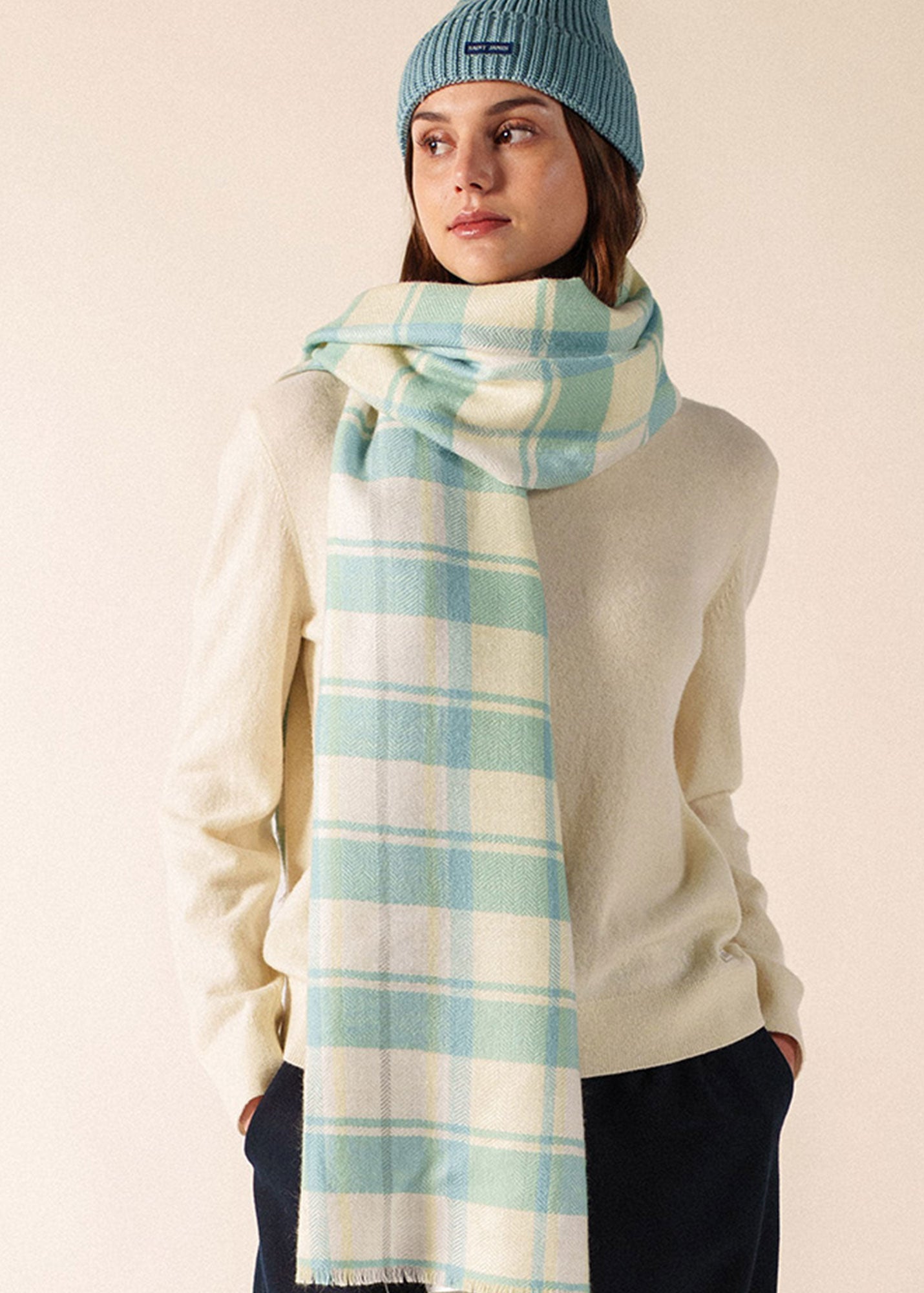 Saint James Foul Carreau Rectangle Scarf