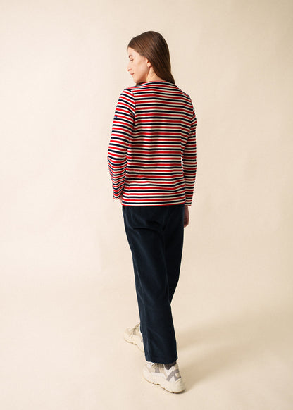 Saint James Figari Velour Stripe Top