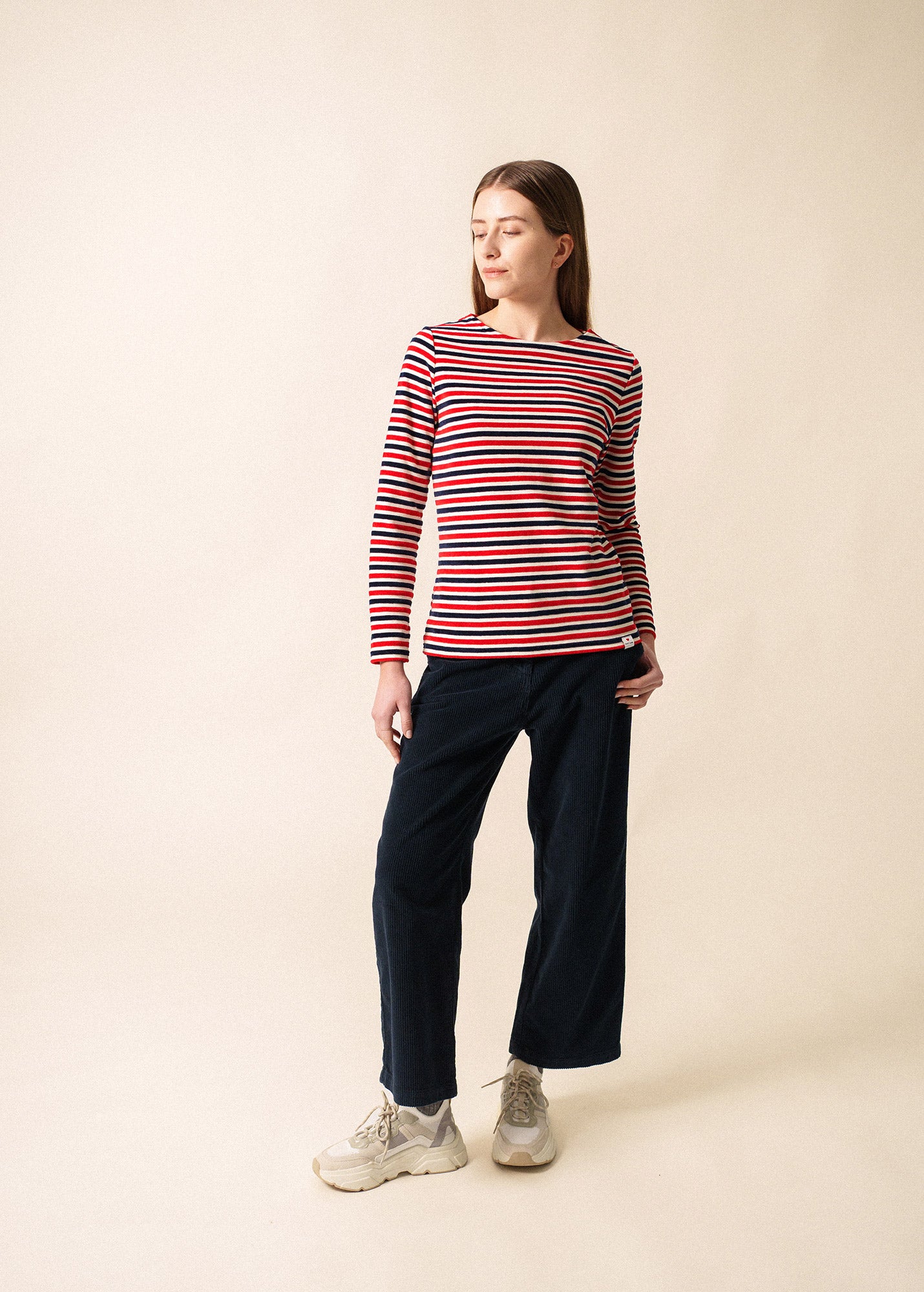 Saint James Figari Velour Stripe Top