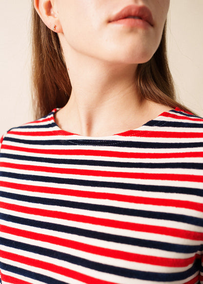 Saint James Figari Velour Stripe Top