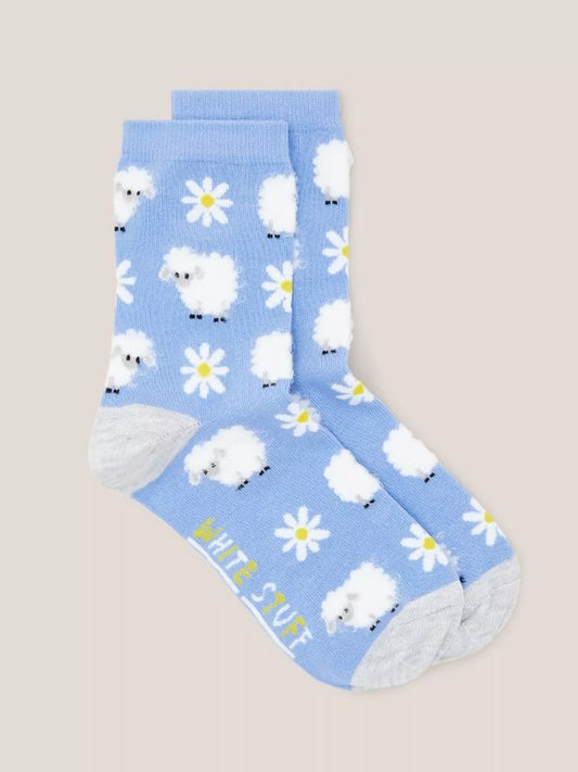 White Stuff Fluffy Sheep Ankle Sock