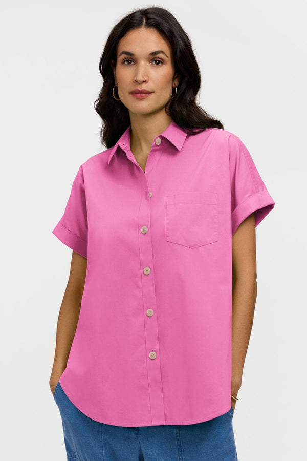 Foxcroft Abigail Cap Sleeve Shirt
