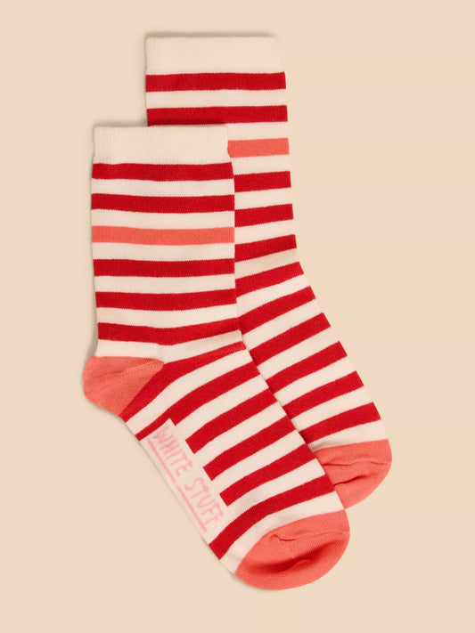White Stuff Stripe Ankle Sock