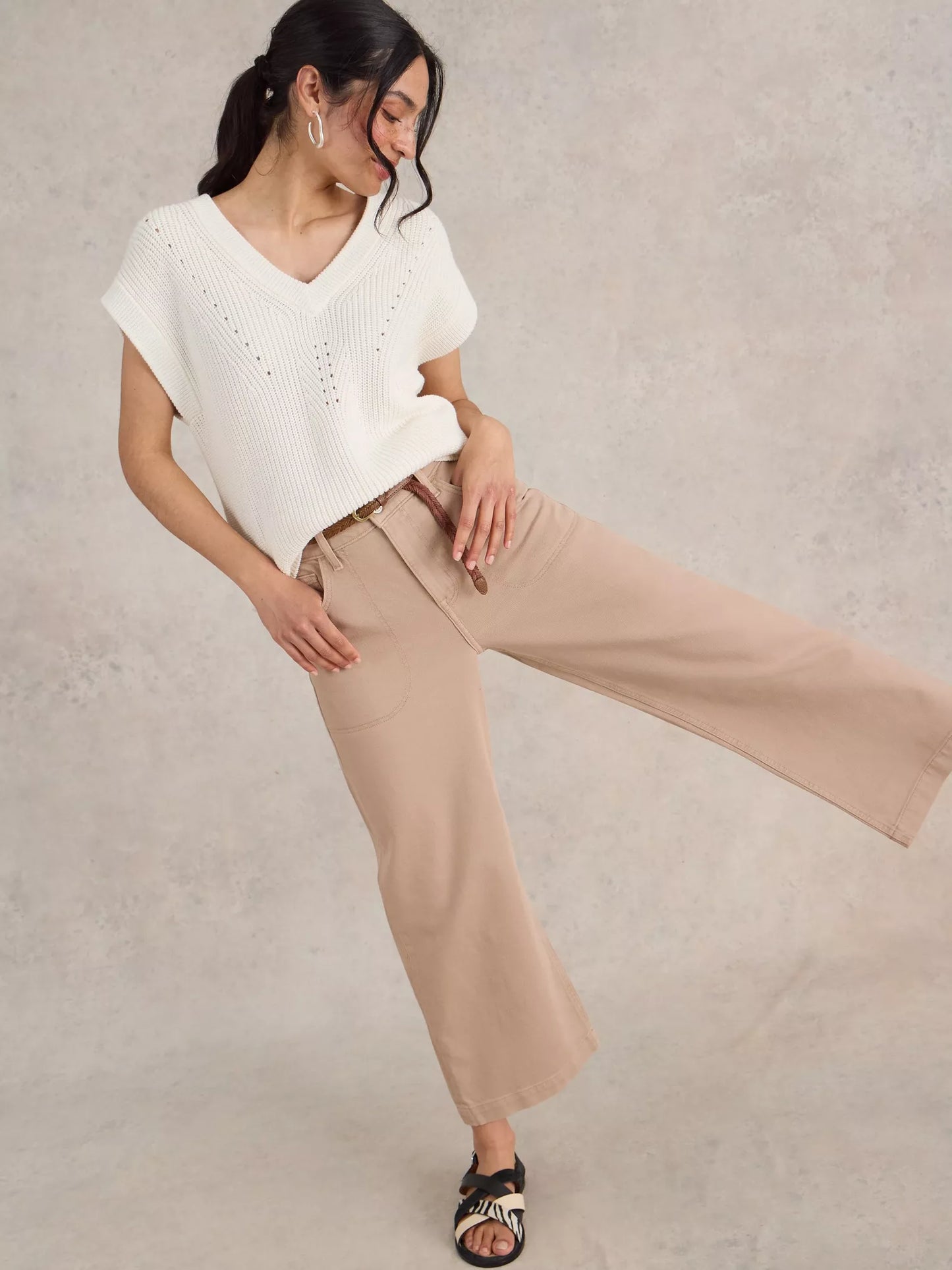 White Stuff Tia Cropped Wide Leg Jean