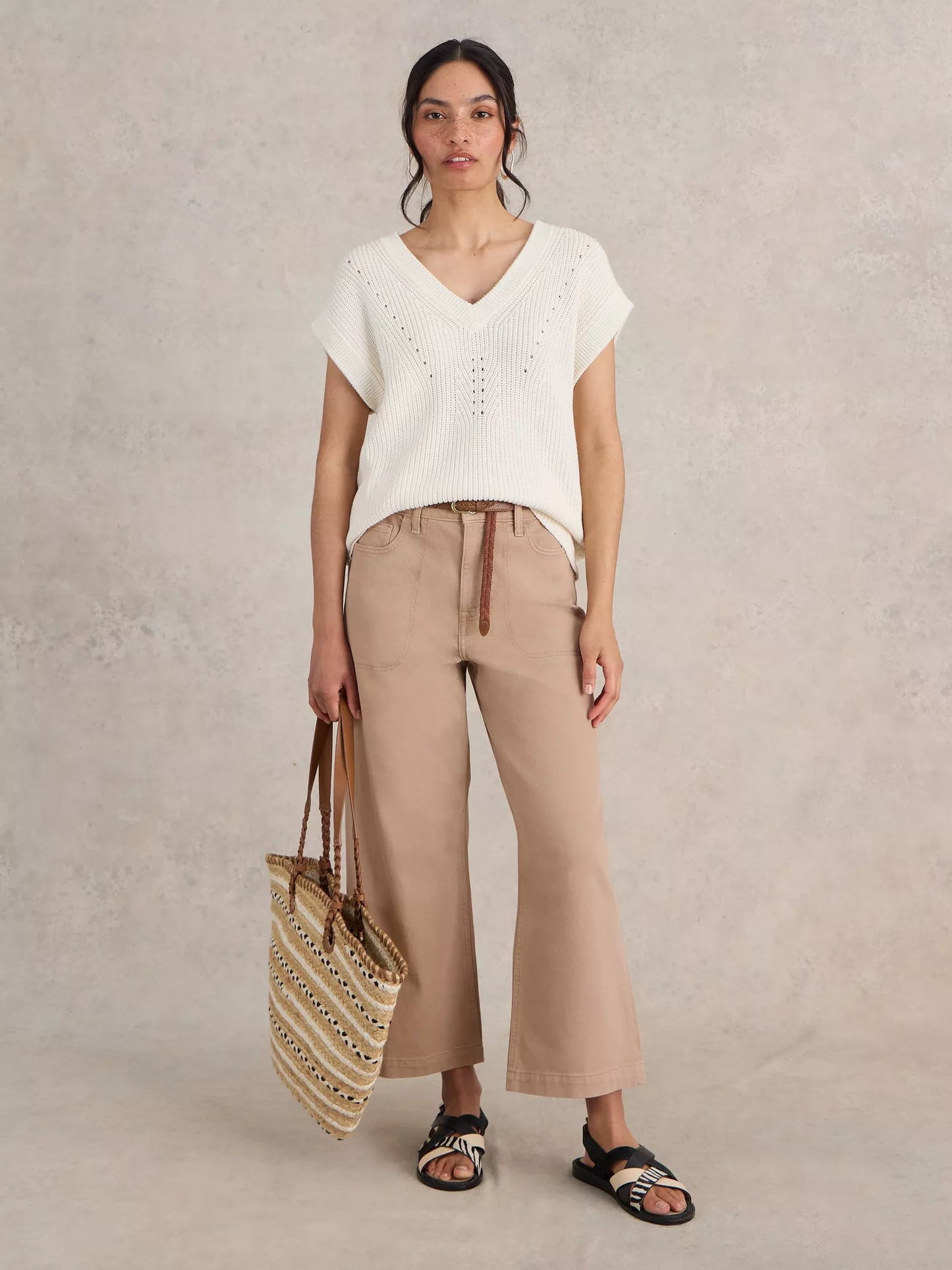 White Stuff Tia Cropped Wide Leg Jean