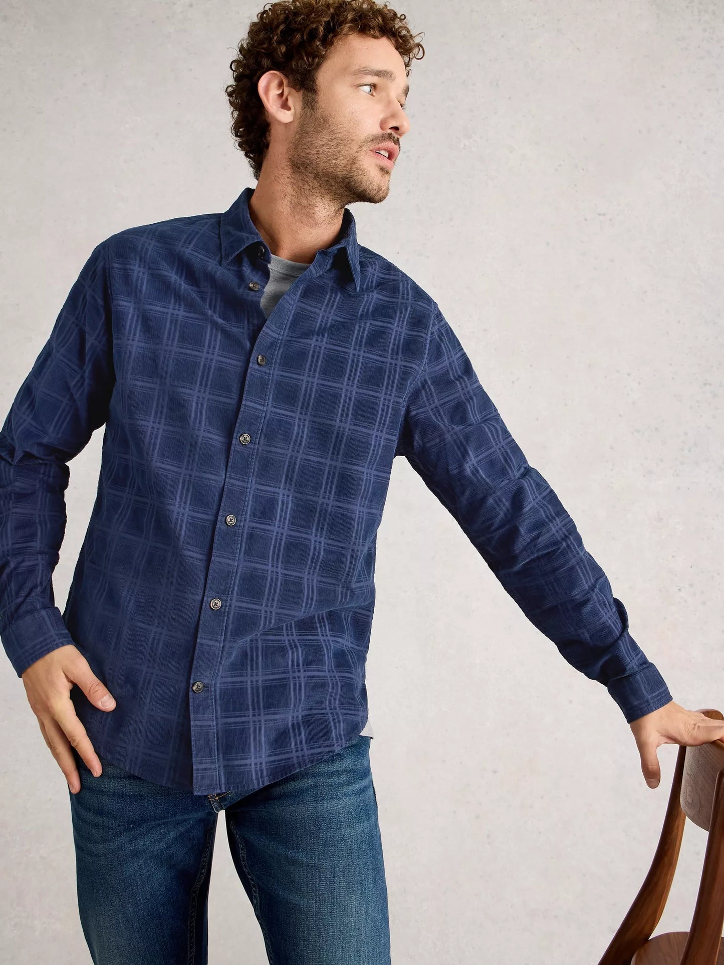 White Stuff Griffin Cord Check Shirt