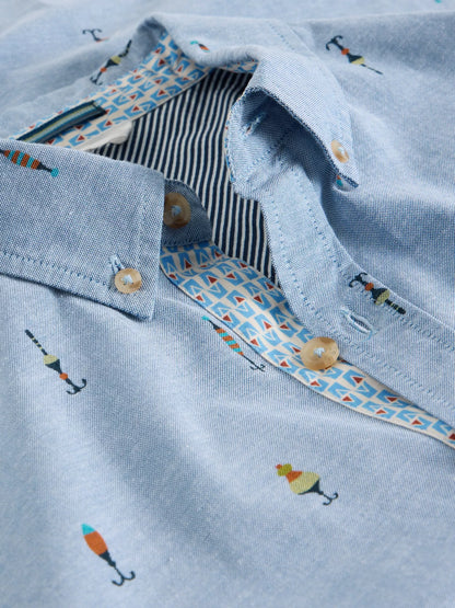 White Stuff Finsbury Fishing Print Shirt