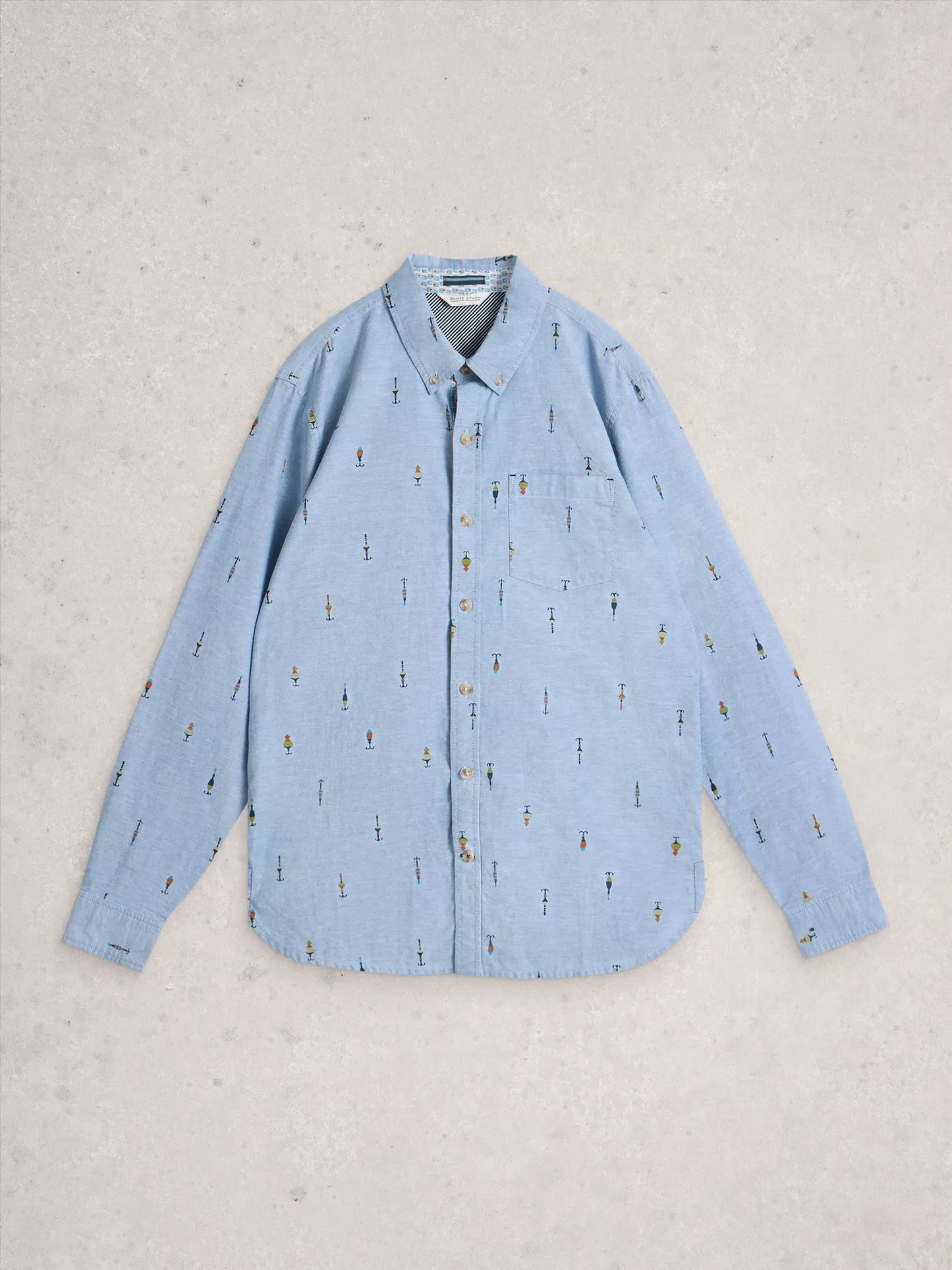 White Stuff Finsbury Fishing Print Shirt