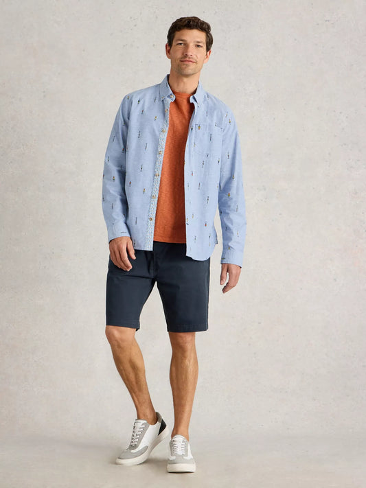 White Stuff Finsbury Fishing Print Shirt