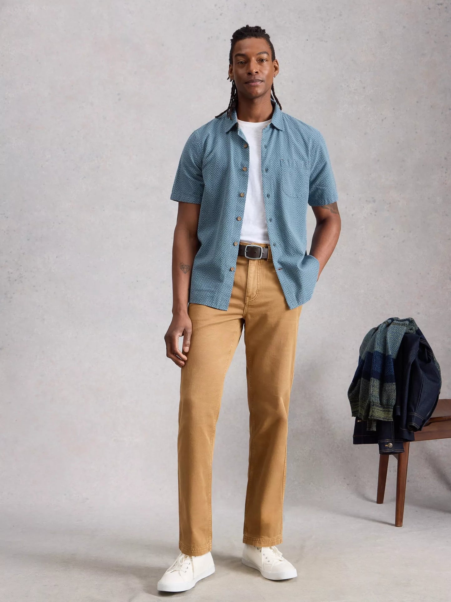 White Stuff Men's Tile Shirt