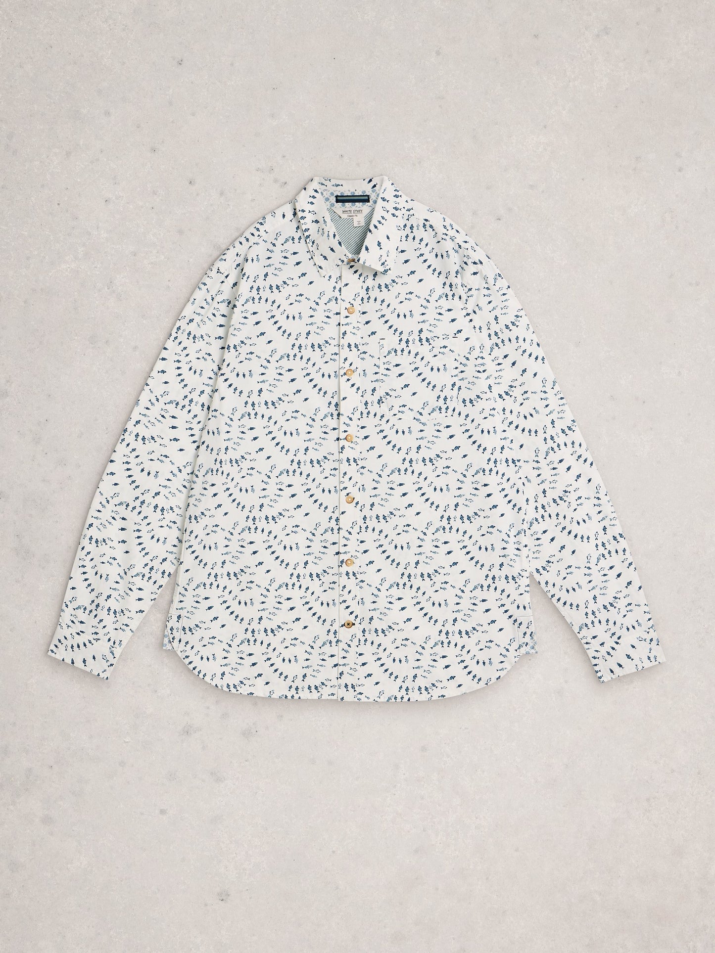 White Stuff Men's Finsbury Swim Print Shirt