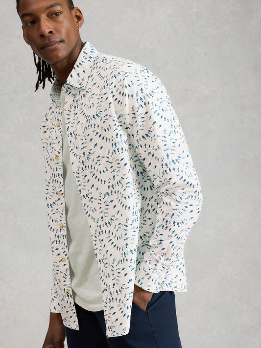 White Stuff Men's Finsbury Swim Print Shirt