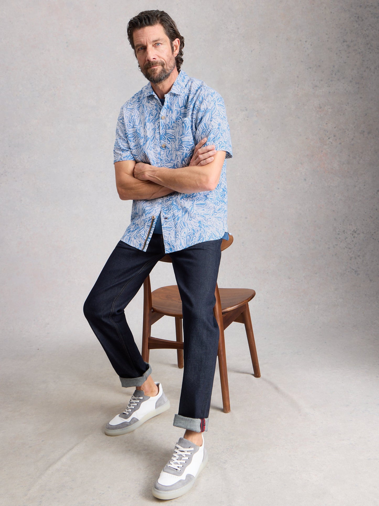 White Stuff Finsbury Leaf Print Shirt