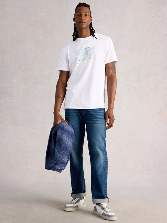 White Stuff Men's Abersoch Pedal Graphic T-shirt