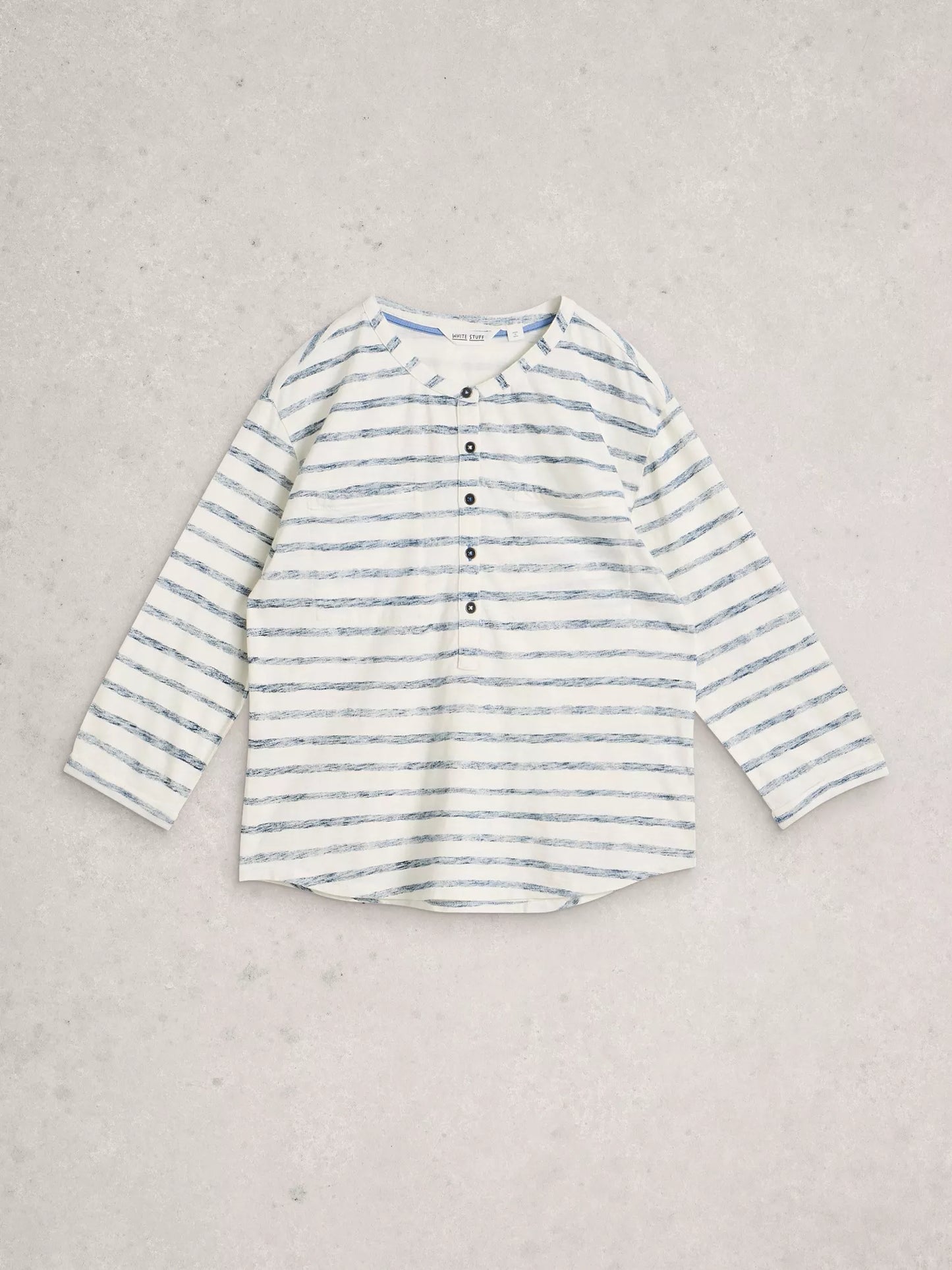 White Stuff Beth Stripe 3/4 Sleeve Shirt