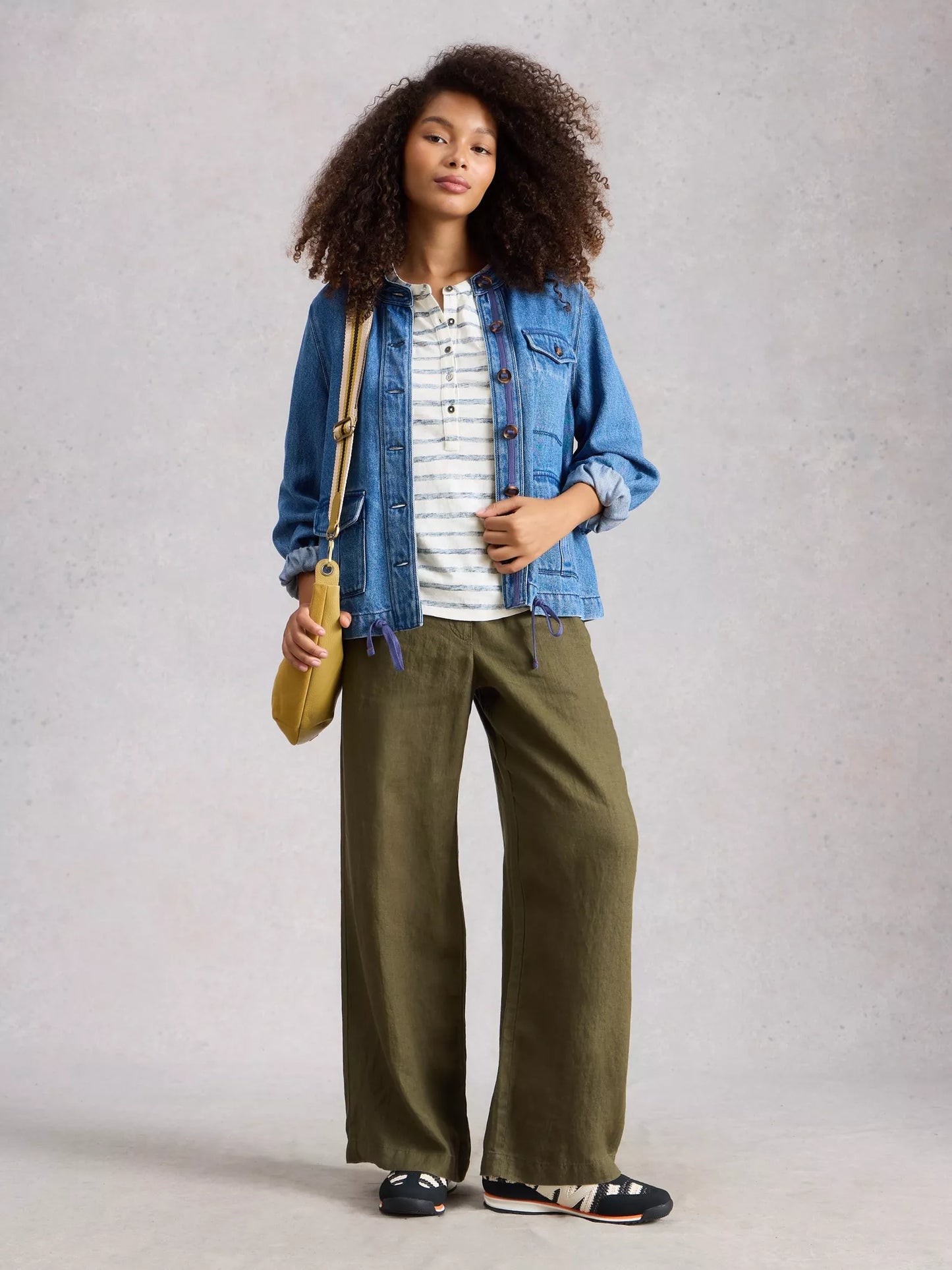 White Stuff Beth Stripe 3/4 Sleeve Shirt