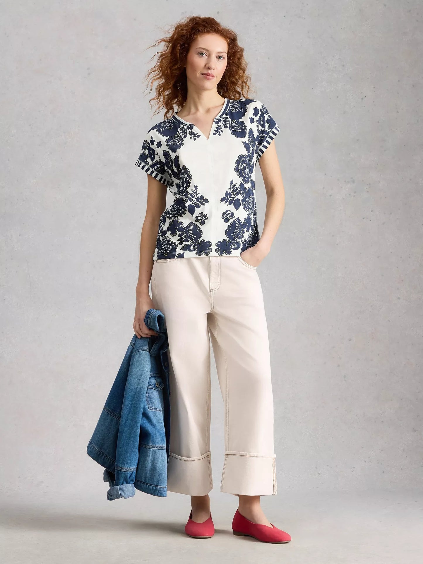 White Stuff Nelly Notch Neck T-shirt